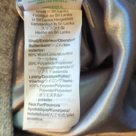 J.Crew Chateau Parka Coat Womens 2 Stadium Cloth Gray Wool Nello Gori Fur Trim - Picture 7 of 8